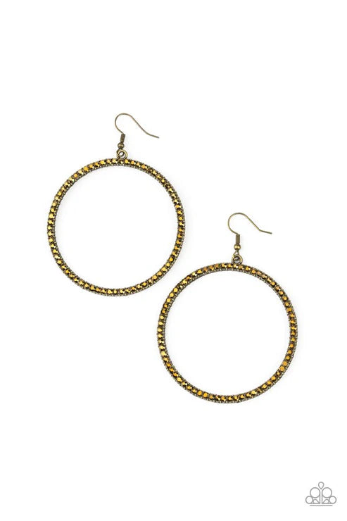 Just Add Sparkle ~ Brass Earrings