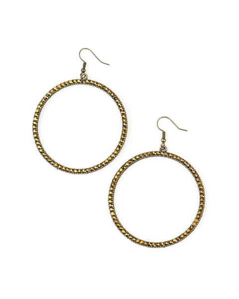 Just Add Sparkle ~ Brass Earrings