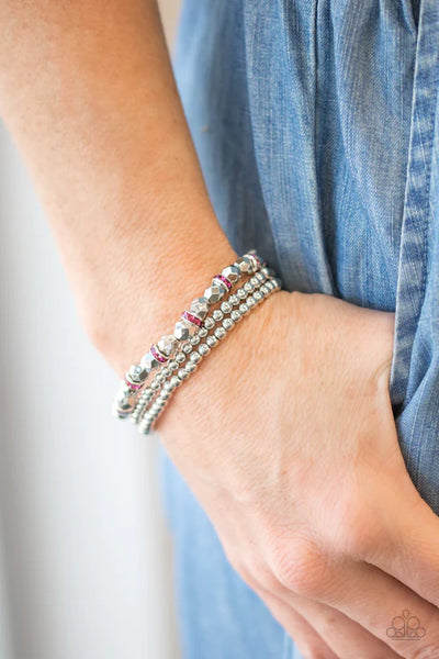 Let There BEAM Light ~ Pink Bracelet