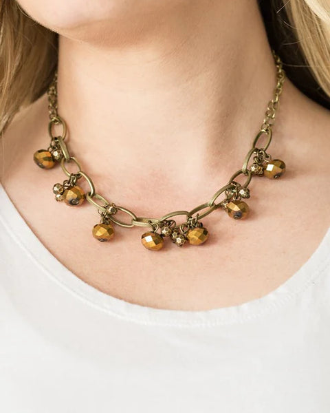 Lets Get This FASHION Show On The Road ~ Brass Necklace