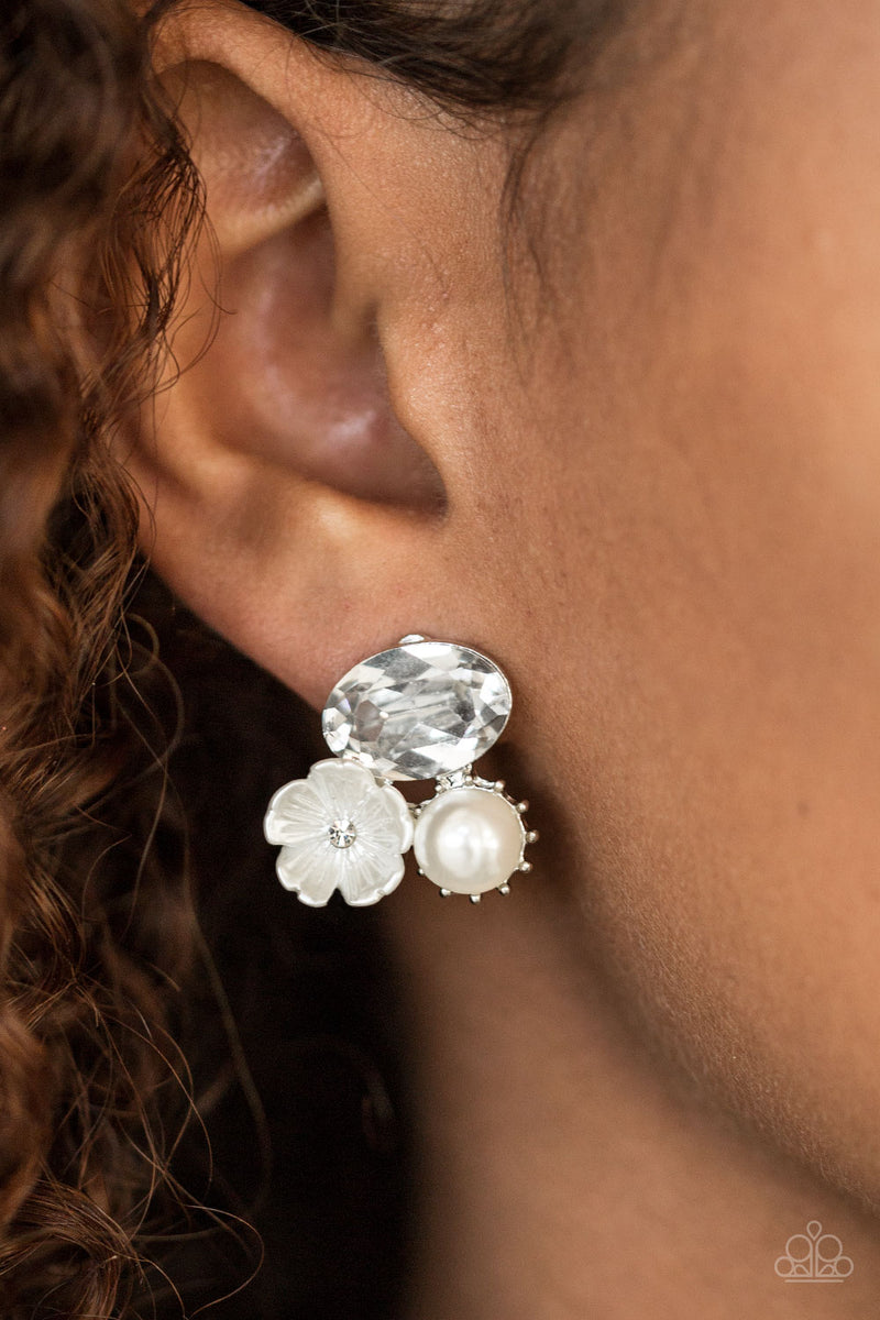 Lily Lagoon ~ White Earrings