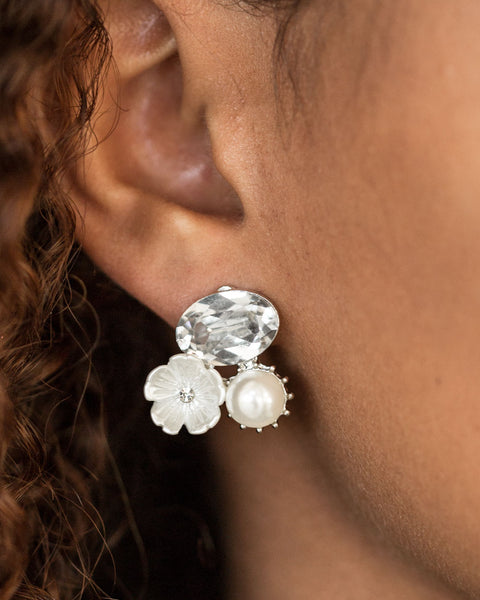 Lily Lagoon ~ White Earrings