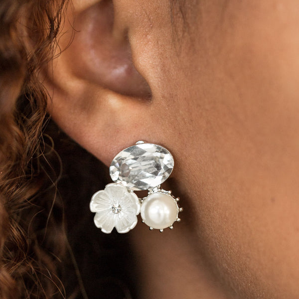 Lily Lagoon ~ White Earrings