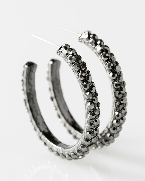 Make It A TRIPLE ~ Black Earrings