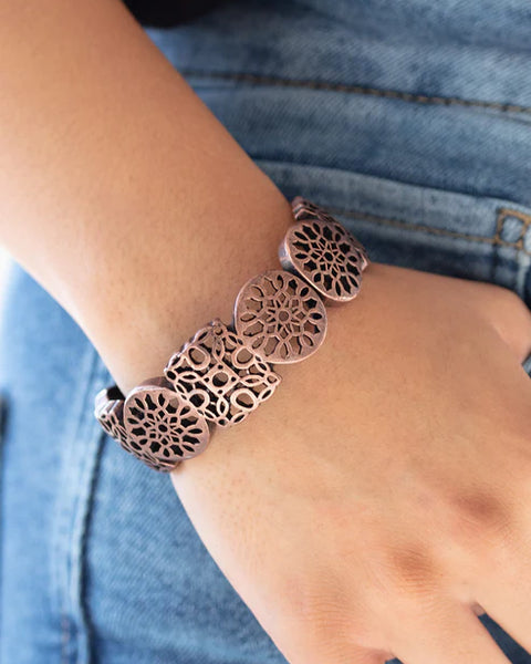 Mandala Mixer ~ Copper Bracelet