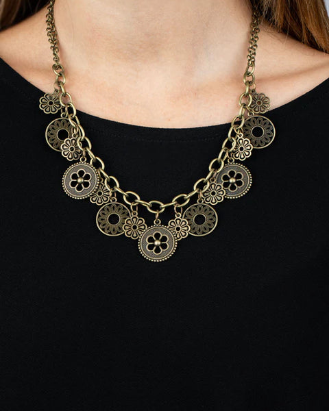 Meadow Masquerade ~ Brass Necklace