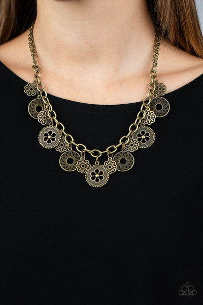 Meadow Masquerade ~ Brass Necklace