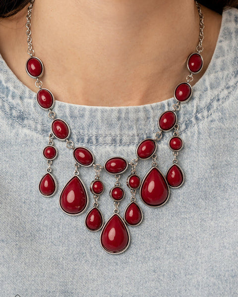 Mediterranean Mystery ~ Red Necklace