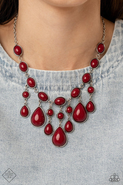 Mediterranean Mystery ~ Red Necklace