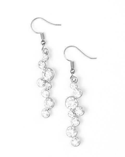 Milky Way Magnificence ~ White Earrings