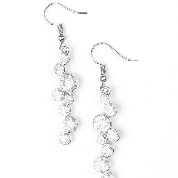 Milky Way Magnificence ~ White Earrings