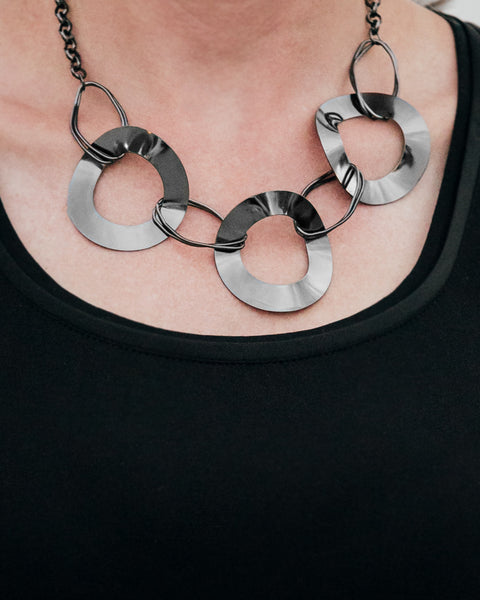 Modern Mechanics ~ Black Necklace