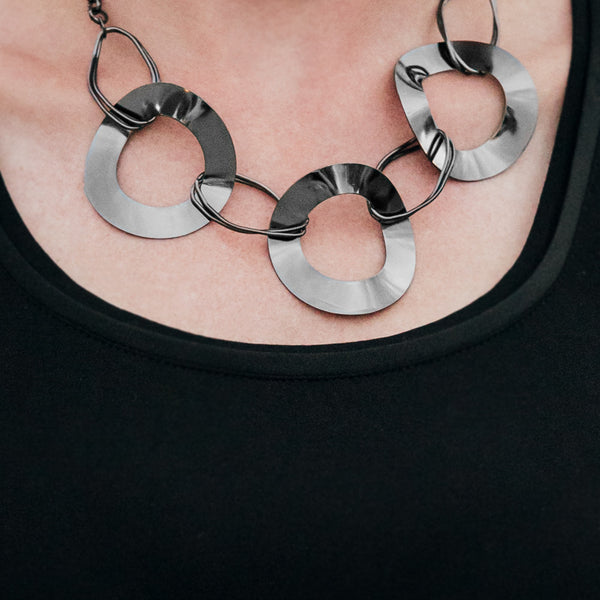 Modern Mechanics ~ Black Necklace