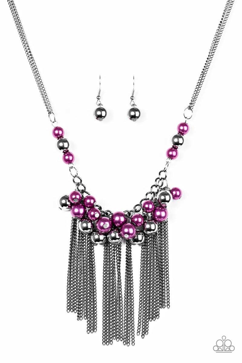 Modern Mechanics ~ Purple Necklace