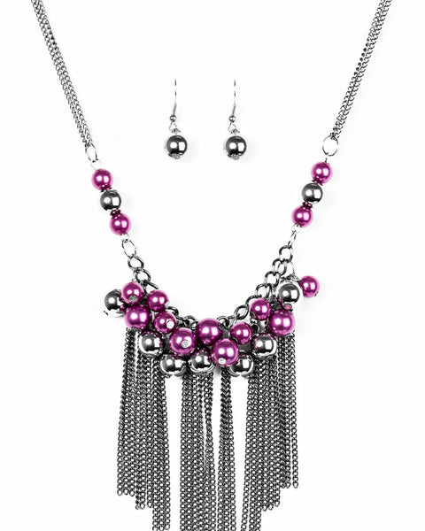 Modern Mechanics ~ Purple Necklace