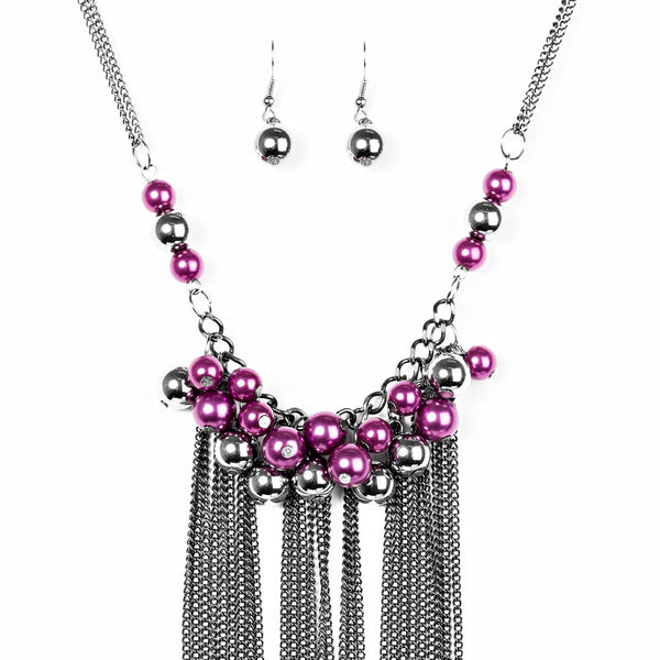 Modern Mechanics ~ Purple Necklace