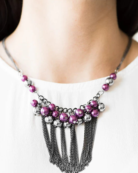 Modern Mechanics ~ Purple Necklace