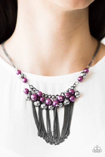 Modern Mechanics ~ Purple Necklace