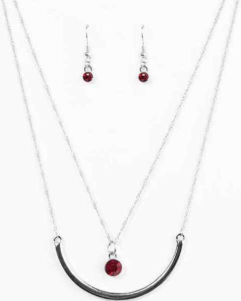 Moonlit Metro ~ Red Necklace