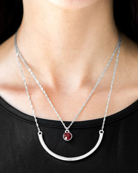 Moonlit Metro ~ Red Necklace