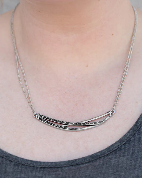 Moto Modern ~ Silver Necklace