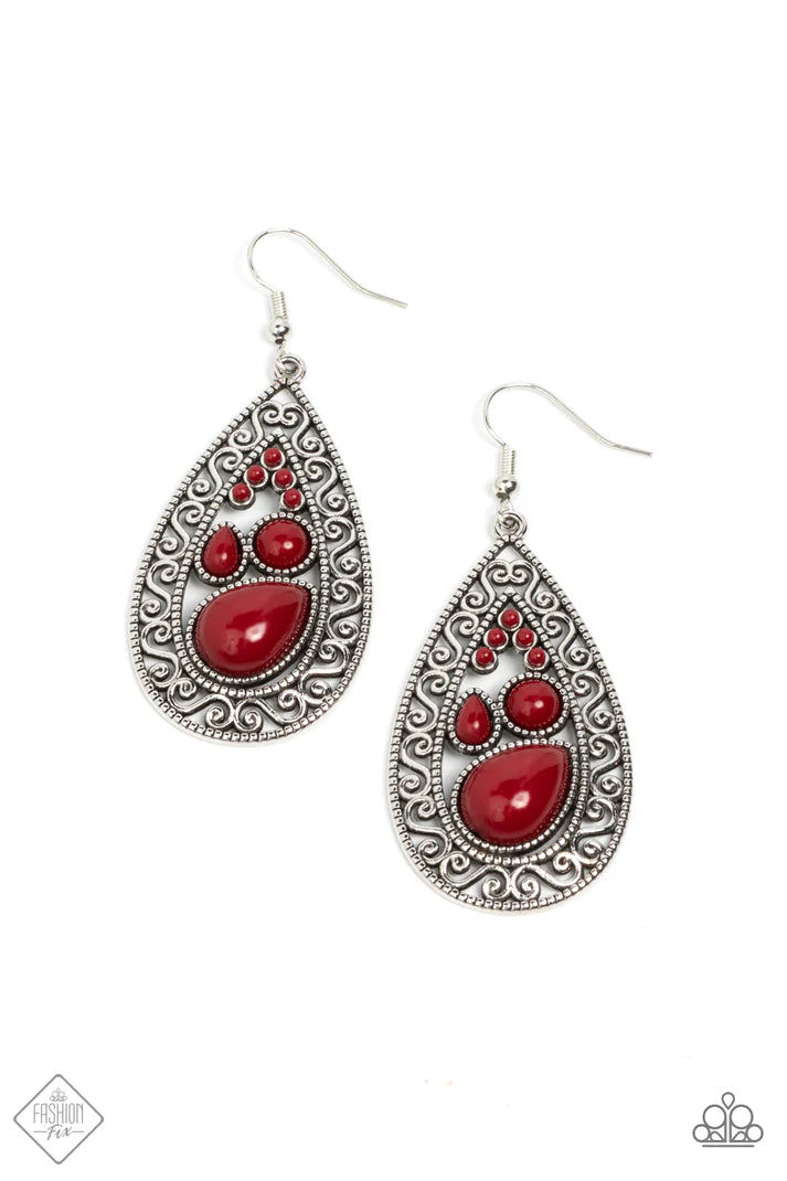 Nautical Daydream ~ Red Earrings