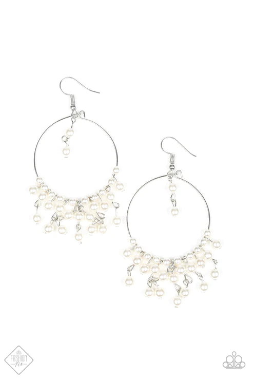 Now On Broadway ~ White Earrings