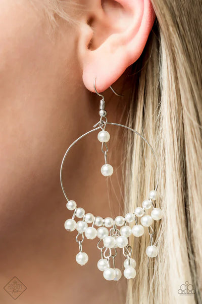 Now On Broadway ~ White Earrings