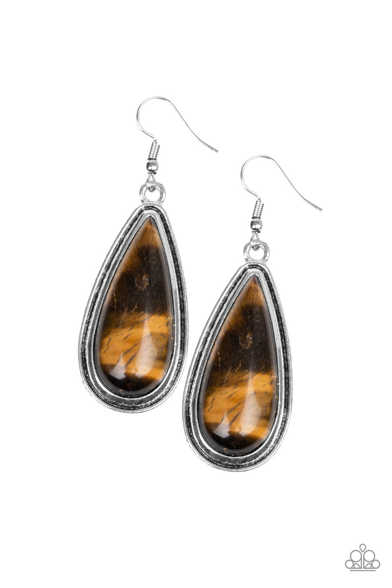 Oasis Sheen ~ Brown Earrings