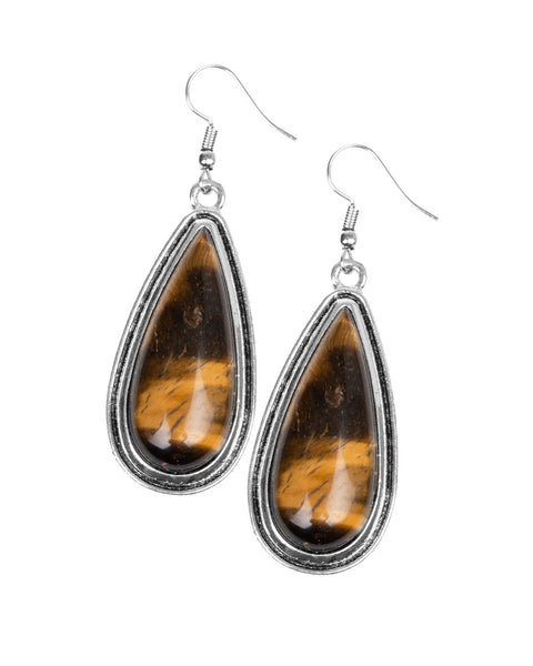 Oasis Sheen ~ Brown Earrings