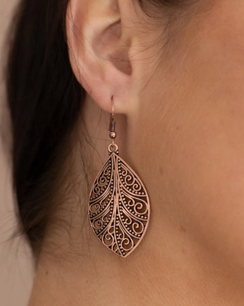 One VINE Day ~ Copper Earrings