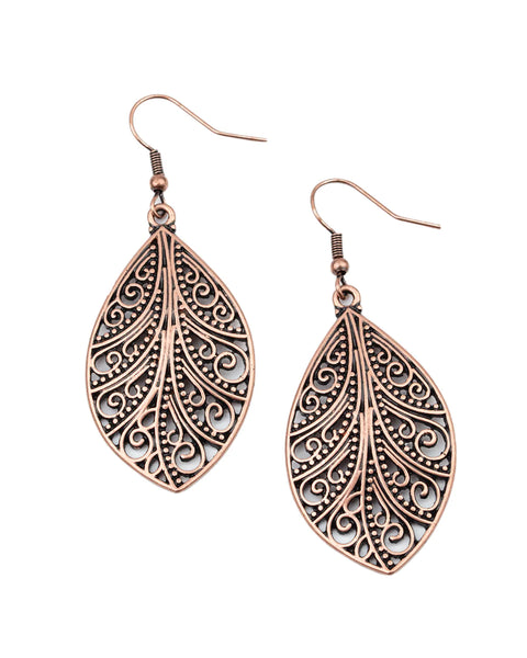 One VINE Day ~ Copper Earrings