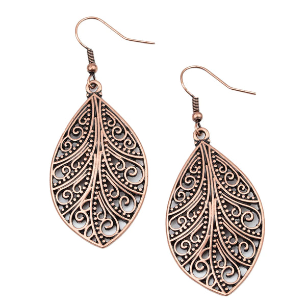 One VINE Day ~ Copper Earrings