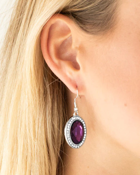 Only FAME In Town ~ Purple Earrings