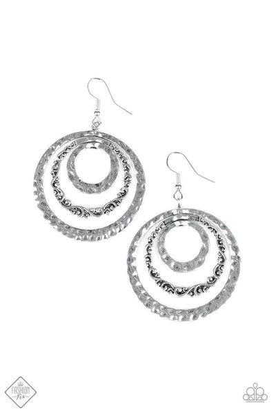 Out Of Control Shimmer ~ Silver Earrings