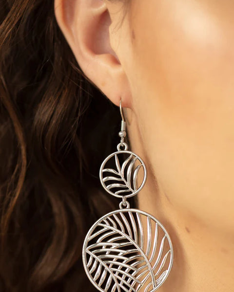 Palm Oasis ~ Silver Earrings