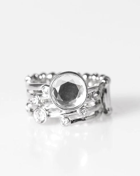 Pardon My Sparkle ~ White Ring