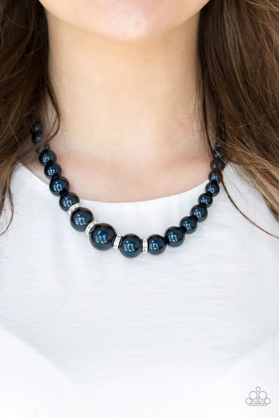 Party Pearls ~ Blue Necklace