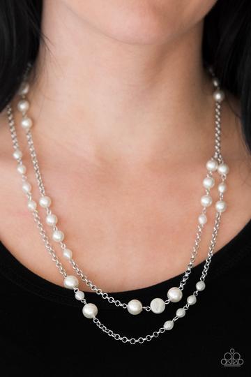 Pearl Promenade ~ White Necklace