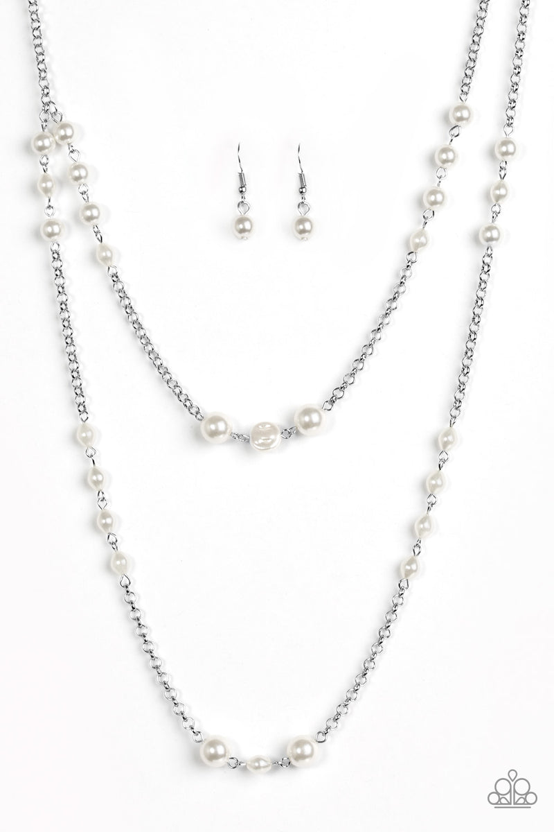 Pearl Promenade ~ White Necklace