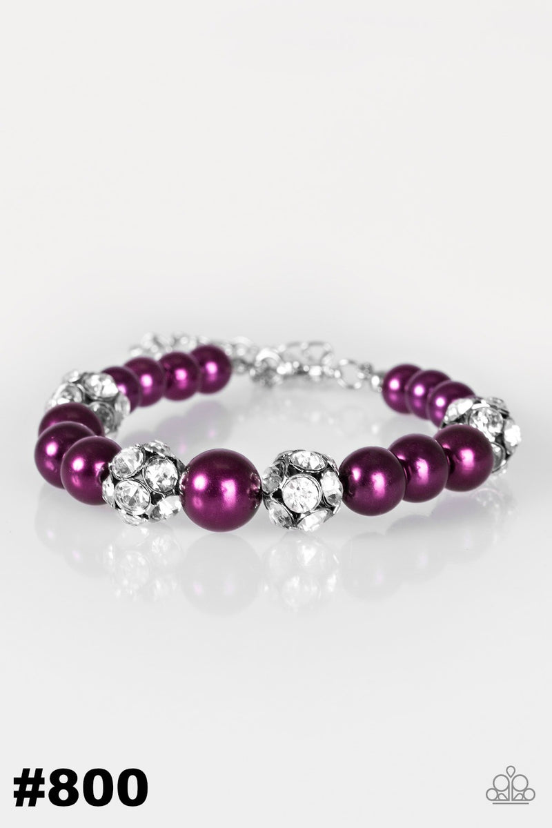 Pearls and Parlors ~ Purple Bracelet