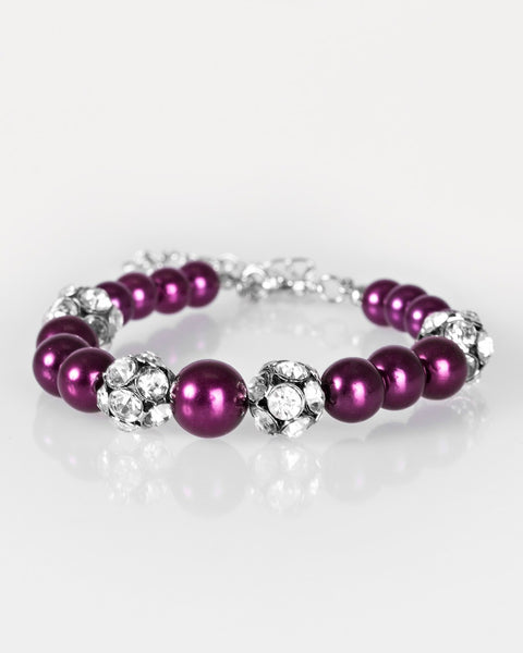 Pearls and Parlors ~ Purple Bracelet