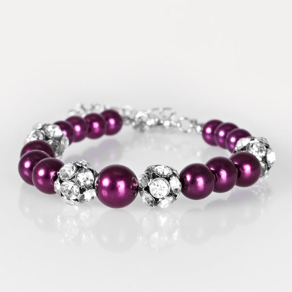 Pearls and Parlors ~ Purple Bracelet