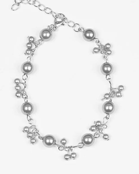 Posh In Pearls ~ Silver Bracelet