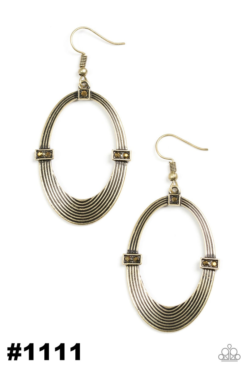 Radiantly Rural ~ Brass Earrings