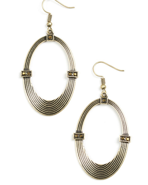 Radiantly Rural ~ Brass Earrings