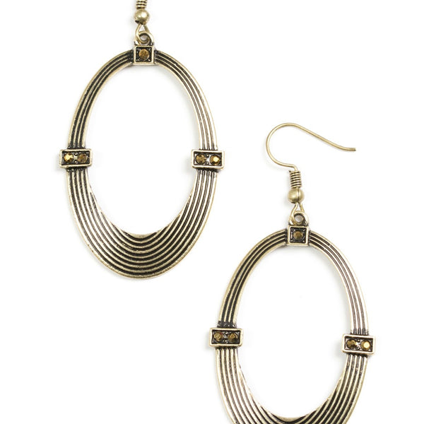 Radiantly Rural ~ Brass Earrings