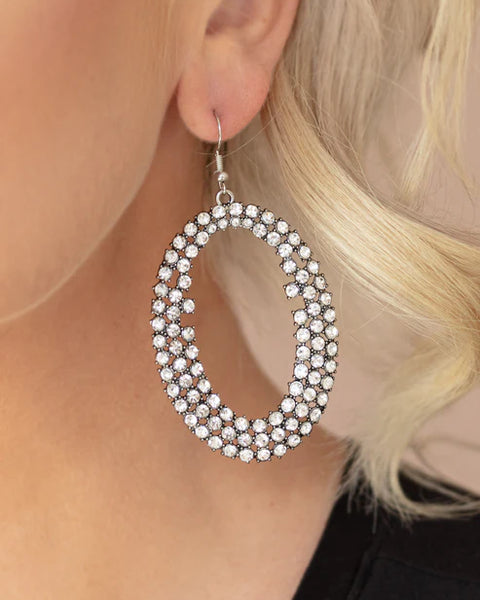 Radical Razzle ~ White Earrings