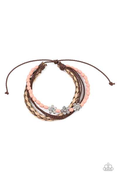 Raffia Remix ~ Pink Bracelet