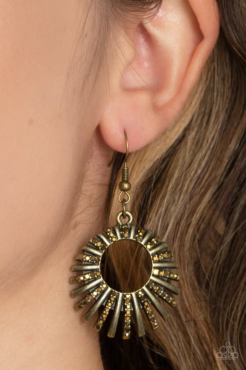 Rebel Resplendence ~ Brass Earrings